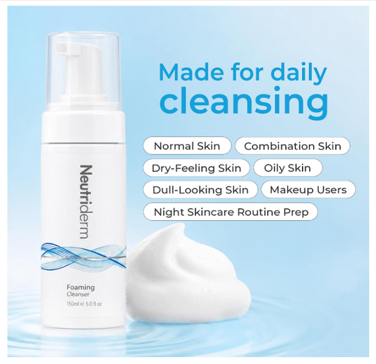 Neutriderm Foaming Face Wash for Dry Skin with Niacinamide