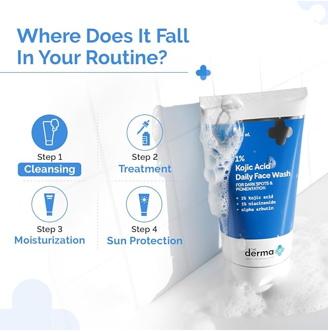 The Derma Co 1% Kojic Acid Face Wash | With Niacinamide & Alpha Arbutin